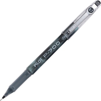 Pilot P-700 Precise Gel Ink Roller Ball Stick Pen, Black Ink, .7mm, Dozen