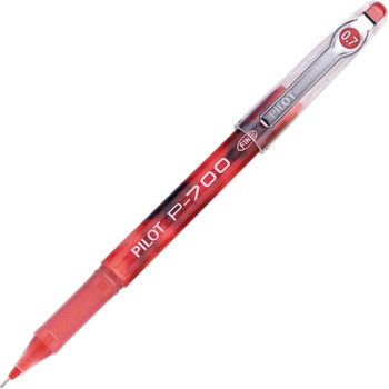 Pilot P-700 Precise Gel Ink Roller Ball Stick Pen, Red Ink, .7mm, Dozen