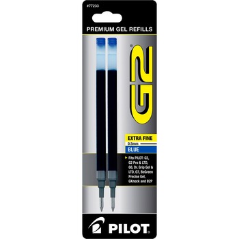 Pilot Refill for G2 Gel, Dr. Grip Gel/Ltd, ExecuGel G6, Q7, Ex Fine, Blue, 2/Pack