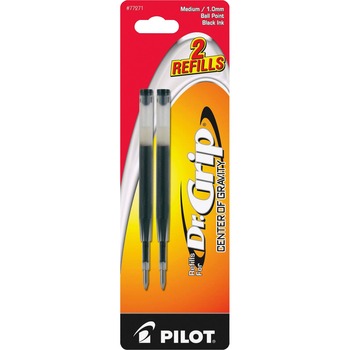 Pilot Refill for Dr. Grip Center Of Gravity Pen, Medium, Black Ink, 2/Pack