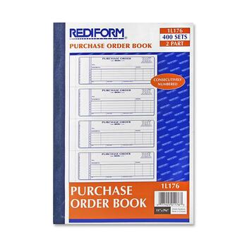Rediform Purchase Order Book, 7 x 2 3/4, Two-Part Carbonless, 400 Sets/Book