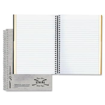 National 3-Subject Notebook, College Ruled, 6.38 x 9.5&quot;, White Paper, Gray Cover, 120 Sheets