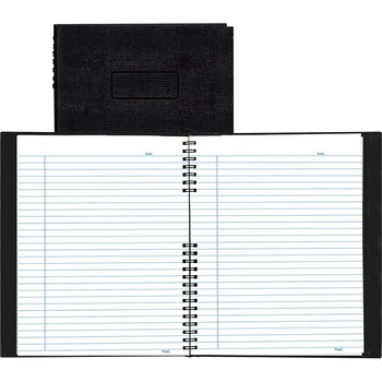 Blueline NotePro Notebook, Ruled, 8.5&quot; x 11&quot;, White Paper, Black Cover, 100 Sheets
