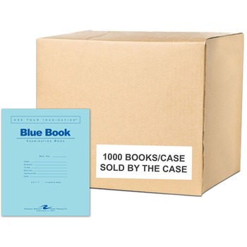 Roaring Spring Exam Blue Book, Legal Rule, 8-1/2 x 7, White, 4 Sheets/8 Pages