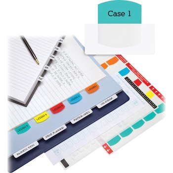 Redi-Tag Laser Printable Index Tabs, 1 1/8 x 1 1/4, 5 Colors, 375/Pack