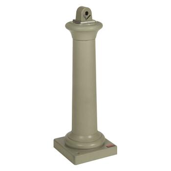 Rubbermaid Commercial GroundsKeeper Tuscan Receptacle, 13 x 13 x 38 3/8, Sandstone
