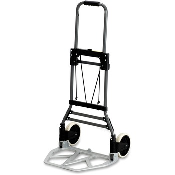 Safco Stow-Away Medium Hand Truck, 275lb Capacity, 19w x 17 3/4d x 38 3/4h, Aluminum