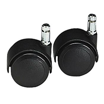 Safco TaskMaster Hard Floor Casters, Black, 5/Set