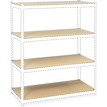 Safco Particleboard Shelves for Steel Pack Archival Shelving, 69w x 33d x84w, Box of 4
