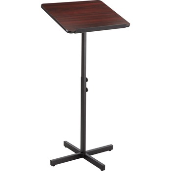 Safco&#174; Adjustable Speaker Stand, 21w x 21d x 29-1/2h to 46h, Mahogany/Black