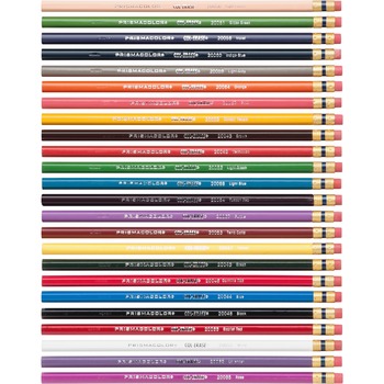 Prismacolor Col-Erase Colored Woodcase Pencils w/ Eraser, 24 Assorted Colors/Set