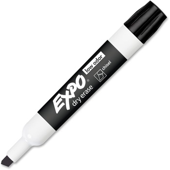 EXPO Low Odor Dry Erase Marker, Chisel Tip, Black, DZ
