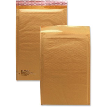 W.B. Mason Co. Jiffylite Self-Seal Bubble Lined Mailers, #2, 8-1/2 in x 12 in, Side Seam, Brown Kraft, 100/Carton