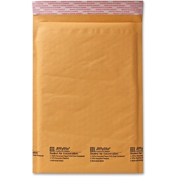 W.B. Mason Co. Jiffylite Self-Seal Bubble Lined Mailers, #5, 10-1/2 in x 16 in, Side Seam, Brown Kraft, 25/Carton