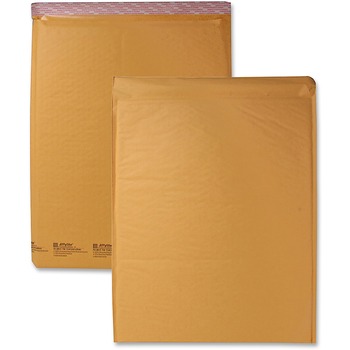 W.B. Mason Co. Jiffylite Self-Seal Bubble Lined Mailers, #7, 14-1/4 in x 20 in, Side Seam, Brown Kraft, 25/Carton