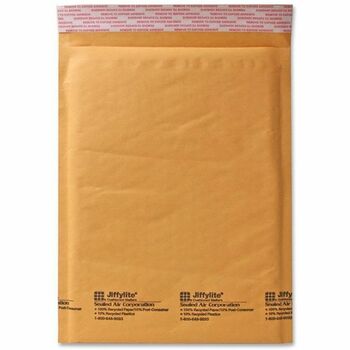 W.B. Mason Co. Jiffy Padded Self-Seal Mailers, #0, 6 in x 10 in, Side Seam, Golden Brown, 250/Carton