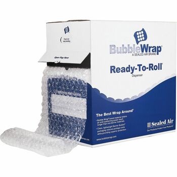 W.B. Mason Co. Recycled Bubble Wrap, 5/16 in, 12 in x 100 ft, Perforated, Clear