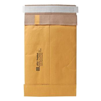 W.B. Mason Co. Jiffy Padded Self-Seal Mailers, #1, 7-1/4 in x 12 in, Side Seam, Golden Brown, 100/Carton