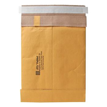 W.B. Mason Co. Jiffy Padded Self-Seal Mailers, #2, 8-1/2 in x 12 in, Side Seam, Natural Kraft, 100/Carton