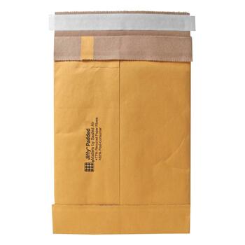 W.B. Mason Co. Jiffy Padded Self-Seal Mailers, #7, 14-1/4 in x 20 in, Side Seam, Golden Brown, 50/Carton
