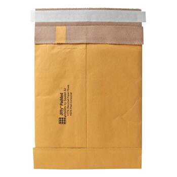 W.B. Mason Co. Jiffy Padded Self-Seal Mailers, #7, 14-1/4 in x 20 in, Side Seam, Golden Brown, 50/Carton