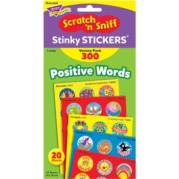 TREND Stinky Stickers Variety Pack, Positive Words, 300/Pack