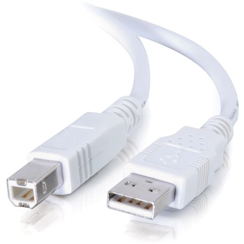 C2G 3m USB A to B Cable - Printer Cable - USB Cable - USB 2.0 - 10ft White - Type A Male - Type B Male - 10ft - White