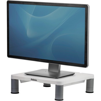 Fellowes Standard Monitor Riser, 21 in Screen Support, 60 lb Capacity, 4 in H x 13.1 in W x 13.5 in D, Graphite/Platinum