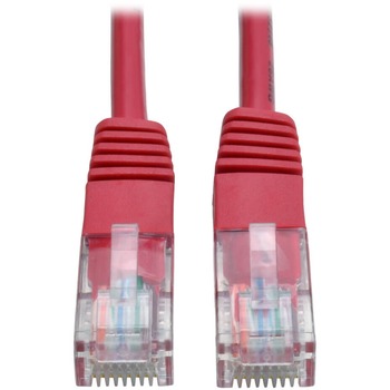 Tripp Lite by Eaton 25&#39; Cat5e/Cat5 350MHz Molded Patch Cable RJ45 M/M Red