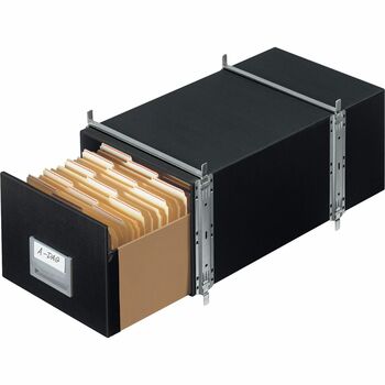 Bankers Box Staxonsteel File Storage Drawer System, Letter, Interlocking Closure, Heavy Duty, Black, 6/Carton