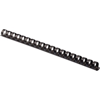 Fellowes Plastic Binding Combs, 120 Sheet Capacity, 0.6 in H x 10.8 in W x 0.6 in D, Black, 100 Combs/Pack