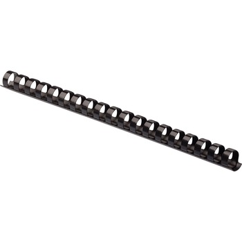 Fellowes Plastic Binding Combs, 90 Sheet Capacity, 0.5 in H x 10.8 in W x 0.5 in D, Black, 100 Combs/Pack