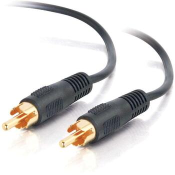 C2G 6ft Value Series Mono RCA Audio Cable - RCA Male - RCA Male - 6ft - Black