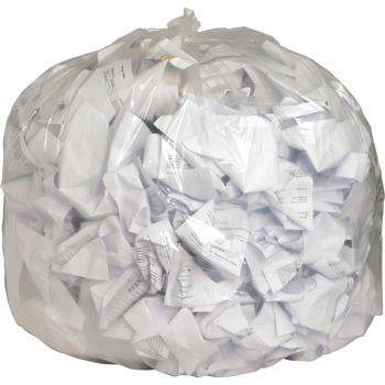 Genuine Joe Multipurpose Trash Can Liners, 56 Gallon, 43&quot; W x 48&quot; L, 0.80 Mil, Clear, 100/Carton