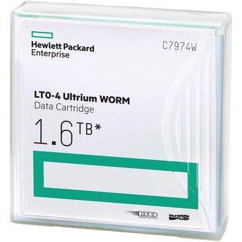 HP C7974WL LTO Ultrium 4 WORM Custom Labeled Tape Cartridge, LTO Ultrium LTO-4, 800GB (Native) / 1.6TB (Compressed), 20 Pack