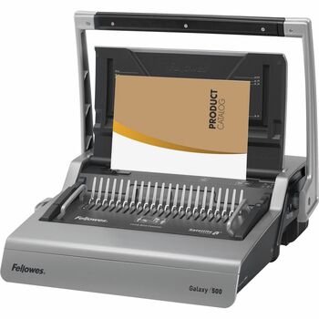 Fellowes Galaxy 500 Comb Binding Machine Starter Kit, CombBind, 500 Sheet, 28 Punch, 6.5 in x 20.9 in x 17.8 in