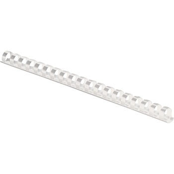 Fellowes Plastic Combs, Round Back. 1/2 in, 90 Sheet, 0.5 in H x 10.8 in W x 0.5 in D, White, 100 Combs/Pack