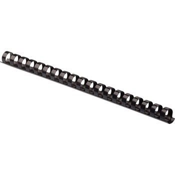 Fellowes Plastic Binding Combs, 120 Sheet Capacity, 0.6 in H x 10.8 in W x 0.6 in D, Round, Black, 25 Combs/Pack
