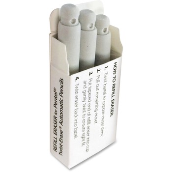 Pentel Eraser Refills, E10, 3/Tube