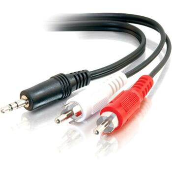 C2G 6ft Value Series One 3.5mm Stereo Male to Two RCA Stereo Male Y Cable