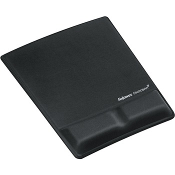 Fellowes Mouse Pad with Wrist Support  and Microban Protection, 0.88 in x 8.25 in x 9.88 in, Black