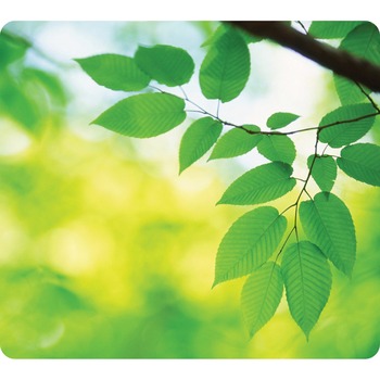 Fellowes Recycled Mouse Pad, Leaves, 8 in x 9 in x 0.06 in, Multicolor