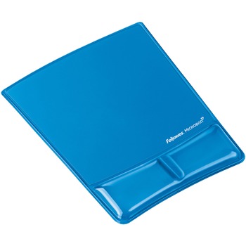 Fellowes Mouse Pad with Wrist Support and Microban Protection, 0.88 in x 8.25 in x 9.88 in, Blue