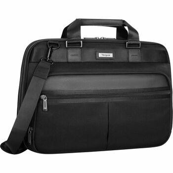 Targus Carrying Case for 15.4&quot; Notebook, 13.5&quot; x 15.5&quot; x 5&quot;, Polyester, Black/Gray