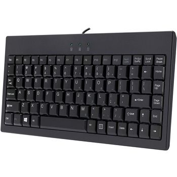 Adesso EasyTouch Mini Keyboard - PS/2, USB - 87 Keys - Black