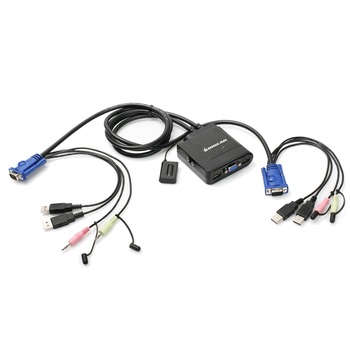 Iogear GCS72U KVM Switch with Audio - 2 x 1 - 2 x HD-15 Video, 2 x Keyboard, 2 x Mouse