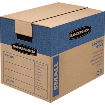 Bankers Box SmoothMove Prime Moving Boxes, 12 in W x 16 in D x 12 in H, 10/Carton