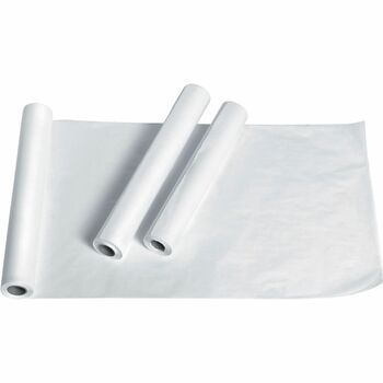 Medline Exam Table Crepe Paper, 120 ft Length x 20&quot; Width, Poly, White, 12/BX