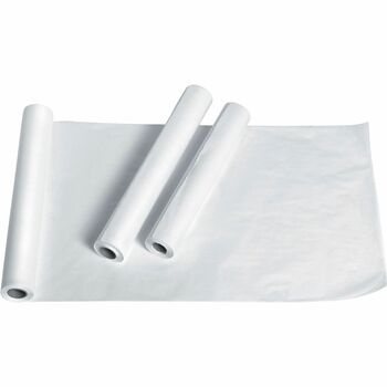 Medline Exam Table Crepe Paper, 125&#39; L x 21&quot; W, Poly, White, 12/BX