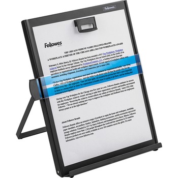 Fellowes Metal Copyholder, 11.4 in H x 10.6 in W x 8.4 in D, Metal, Black